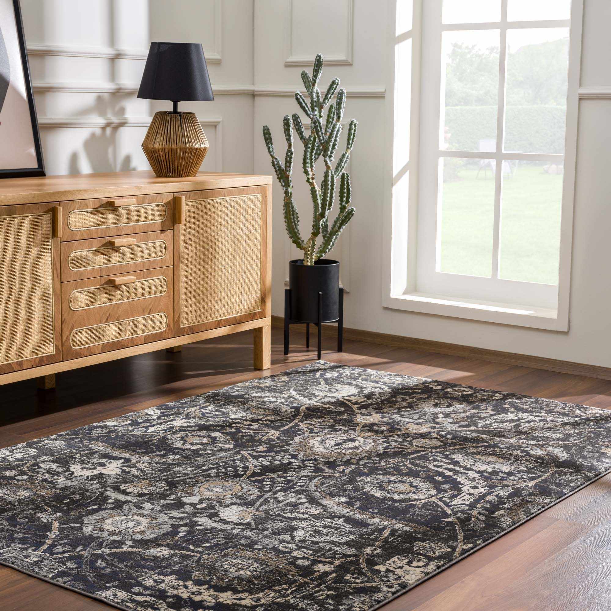 Georgiana Charcoal Area Rug